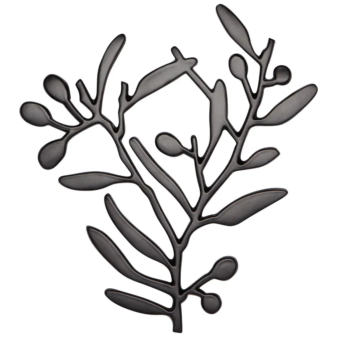 Branch Matte Black Metal Trivet