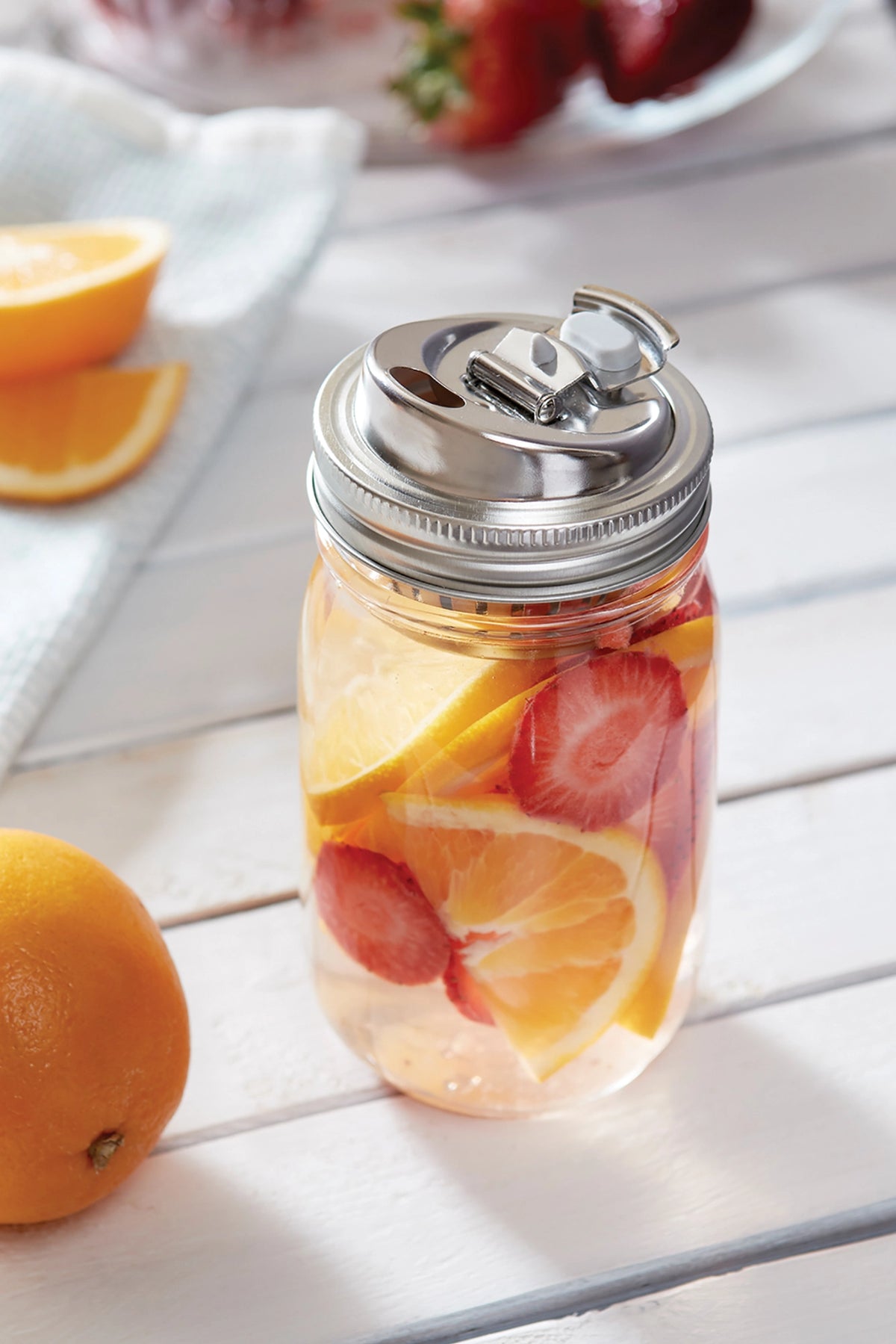 Jarware 2-in-1 Fruit Infuser Lid, Regular Mouth