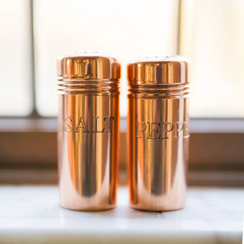 Copper Salt & Pepper Shakers S/2