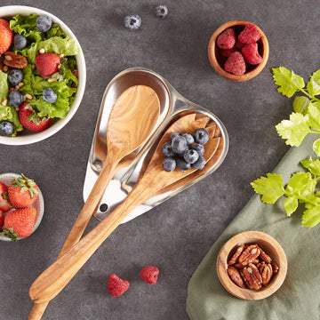 Double Spoon Rest, Stainless Steel disc