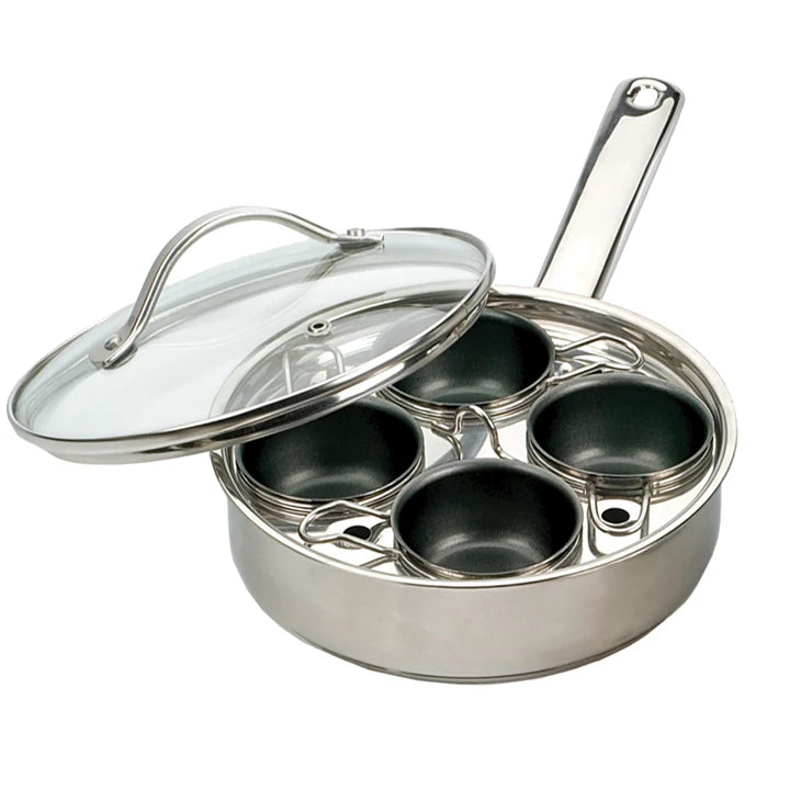 4 Egg Poacher Set, Pan & Insert