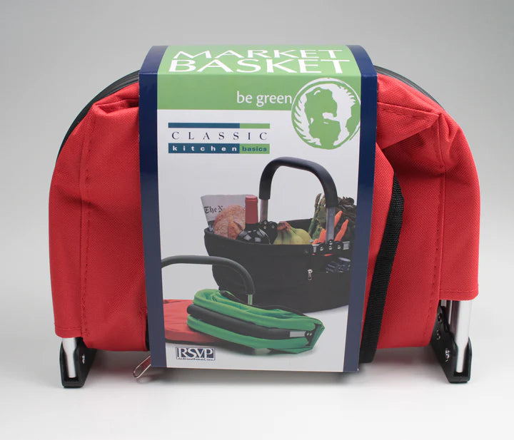 Market Basket, Red Collapsible