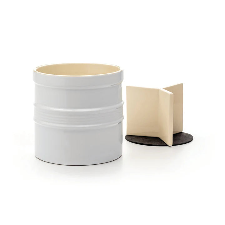 Tool Crock Stoneware Oversized, White