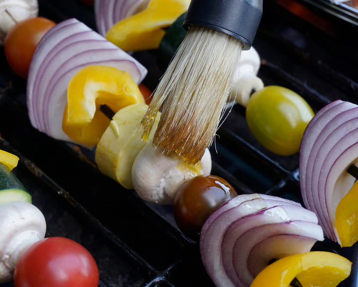 BBQ Round Basting Brush, Wood Long Handle