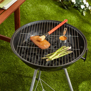 BBQ Round Basting Brush, Wood Long Handle