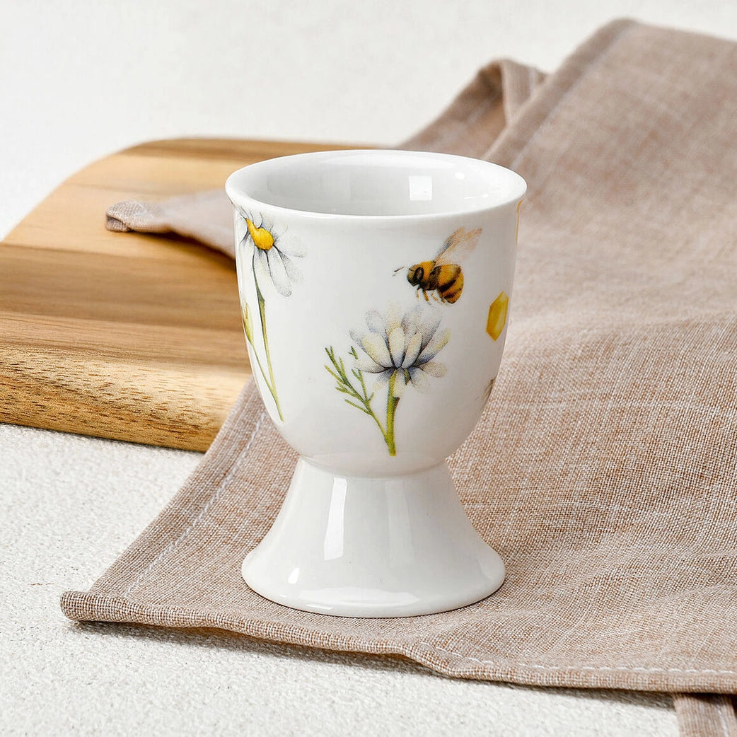 Tea and Honey Porcelain Egg Cup, Individual