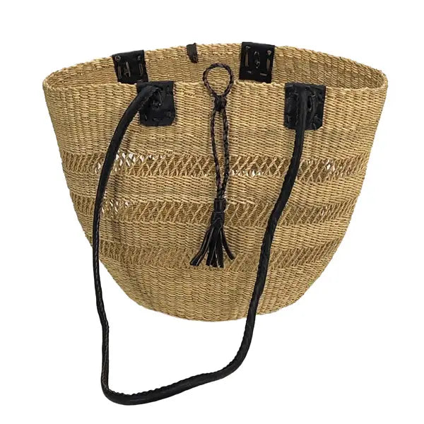 Natural Open Weave Shoulder Bag