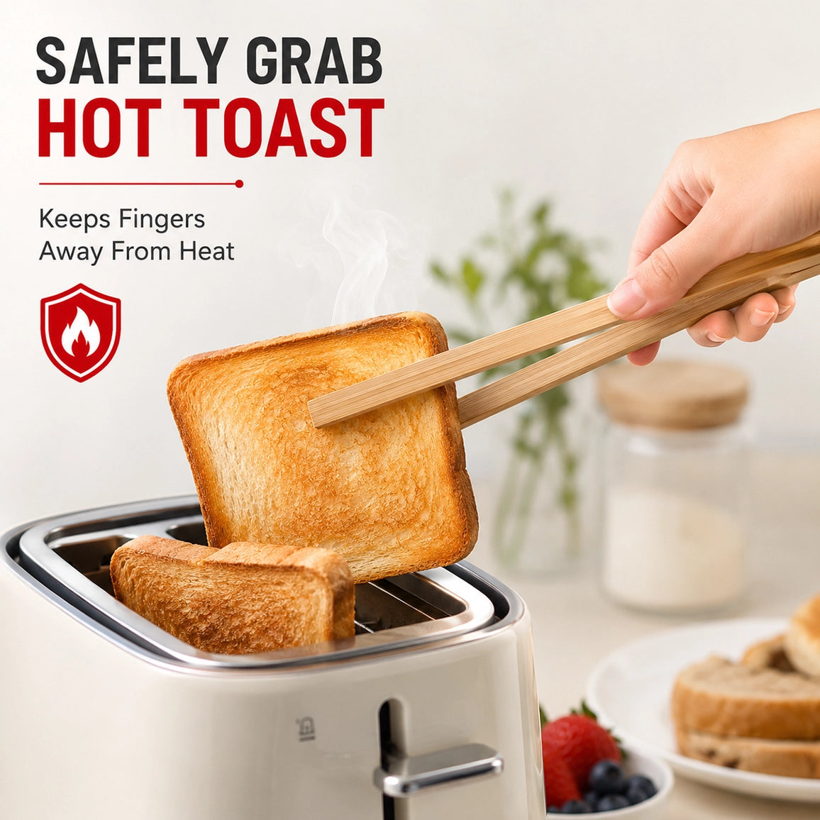 Bamboo 12" Toast Tong