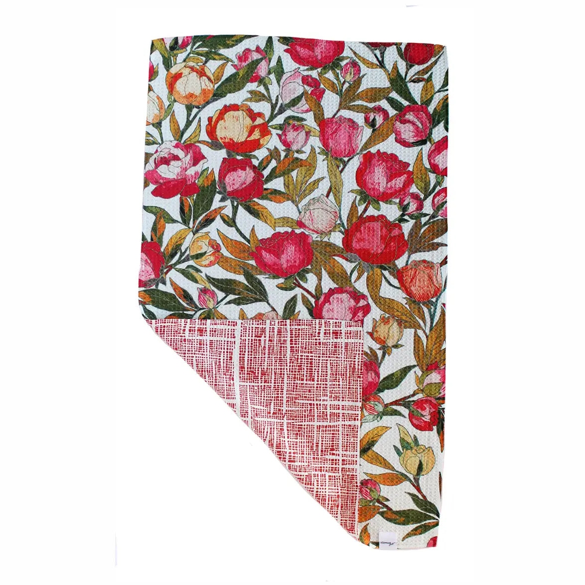 Red Roses | Modern Floral Home Decor | Waffle Tea Towels