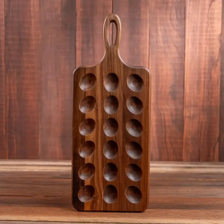 Walnut 18ct Deviled Egg Tray