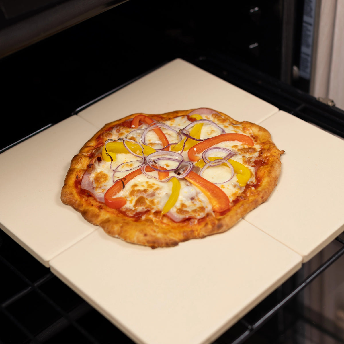 S/4 7.5" Square Pizza Stones Cordierite Unglazed