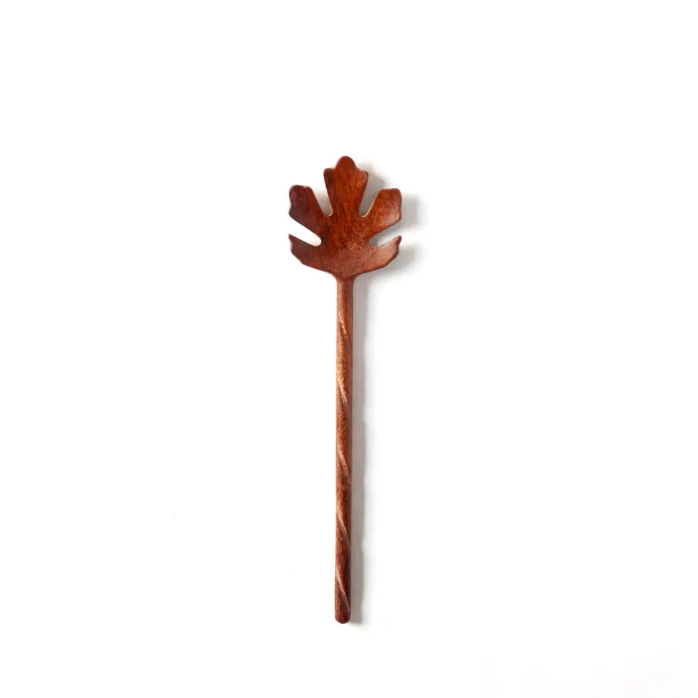 Oak Leaf Medium Hand-Carved Wooden Spoon