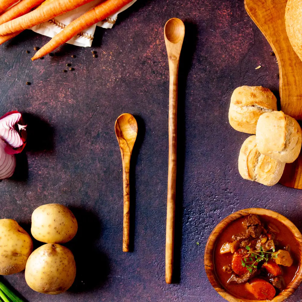 Thin Olive Wood 15" Stirring Spoon