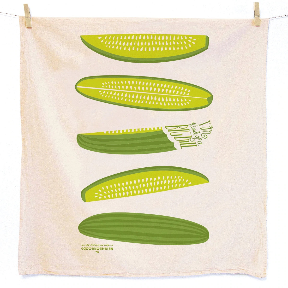 "Big Dill" Floursack Dish Towel S/2