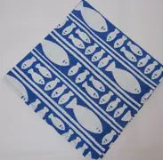 Blue Fish Striped Napkin