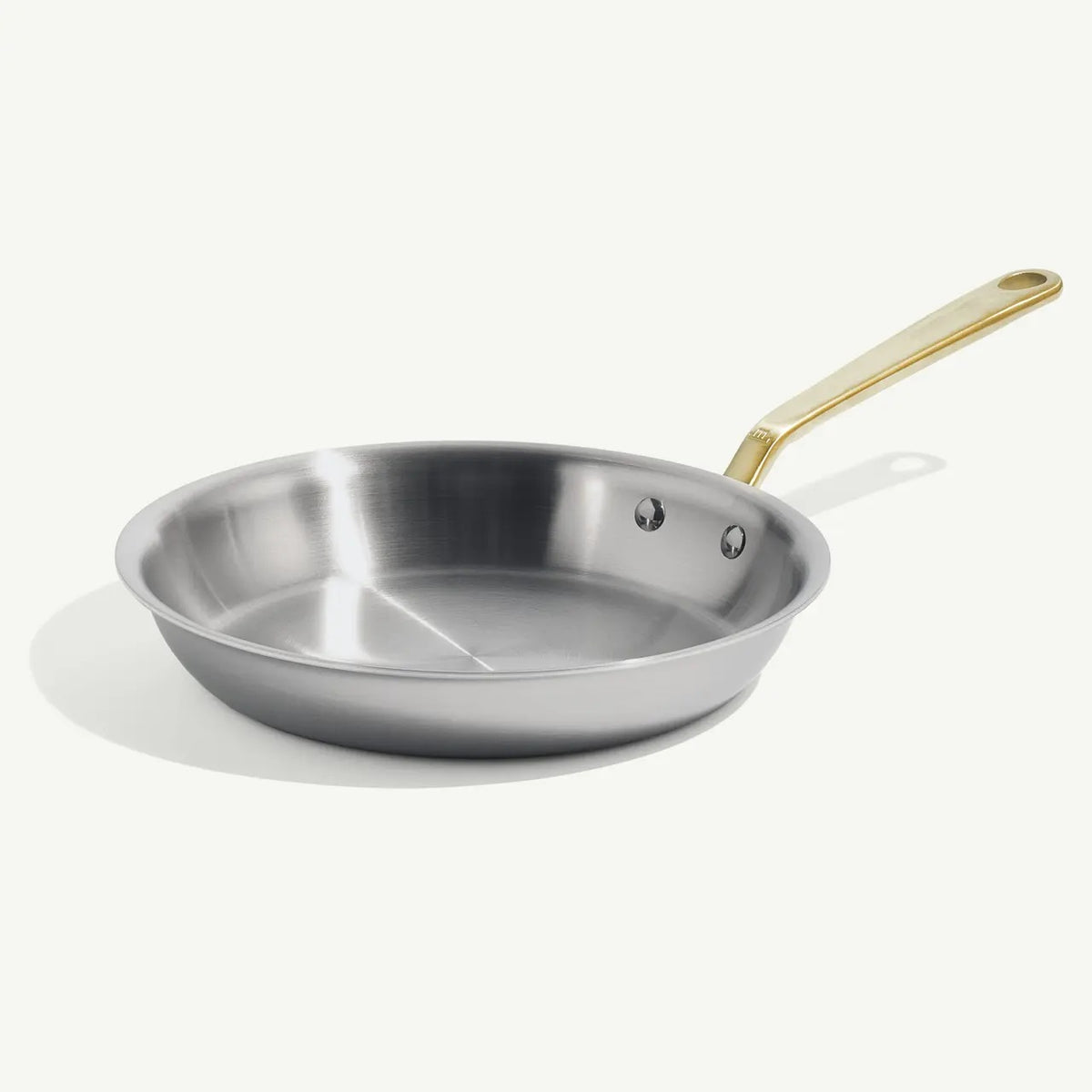 10" Stainless Steel Clad Frying Pan - Gold Handles