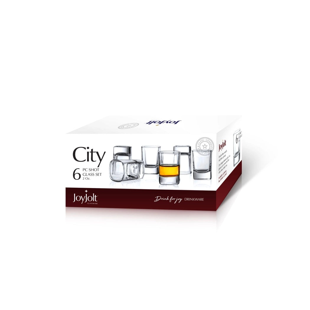 S/6 City Heavy Shot Glasses