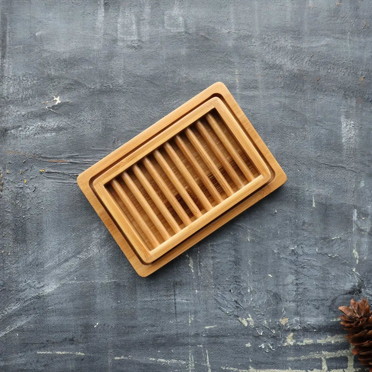 Bamboo Soap Dish Dual Layer