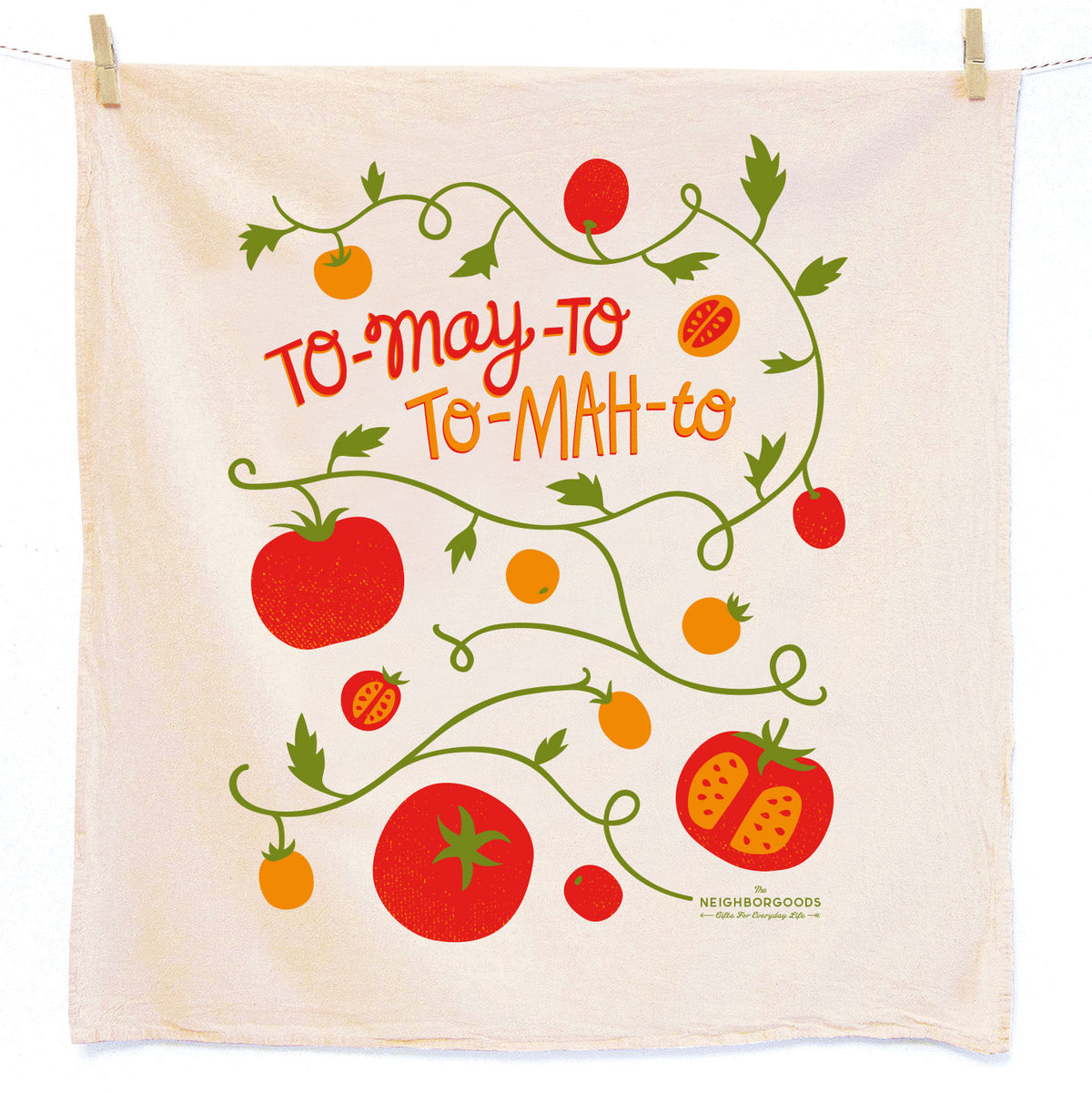 "Summer Salad" Floursack Dish Towel S/2