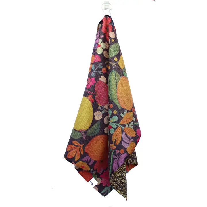 Boho Floral and Citrus | Two Sided Waffle Kitchen Tea Towels