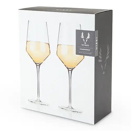S/2 Angled Crystal Chardonnay Glasses