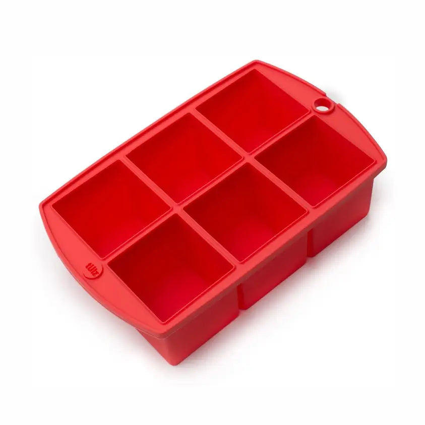 Mega Ice Block Tray, Ruby, 7.25" X 4.5" X 2"