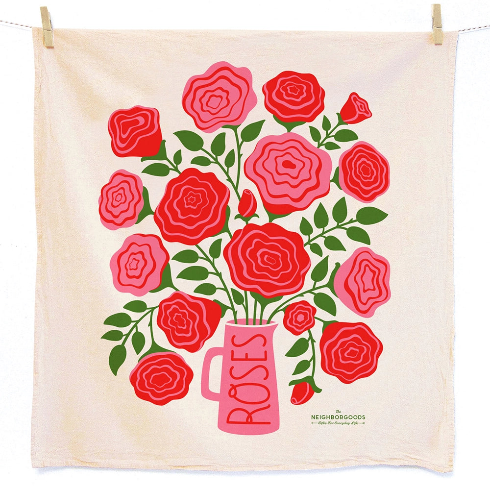 "Flower Garden" Floursack Dish Towel S/2