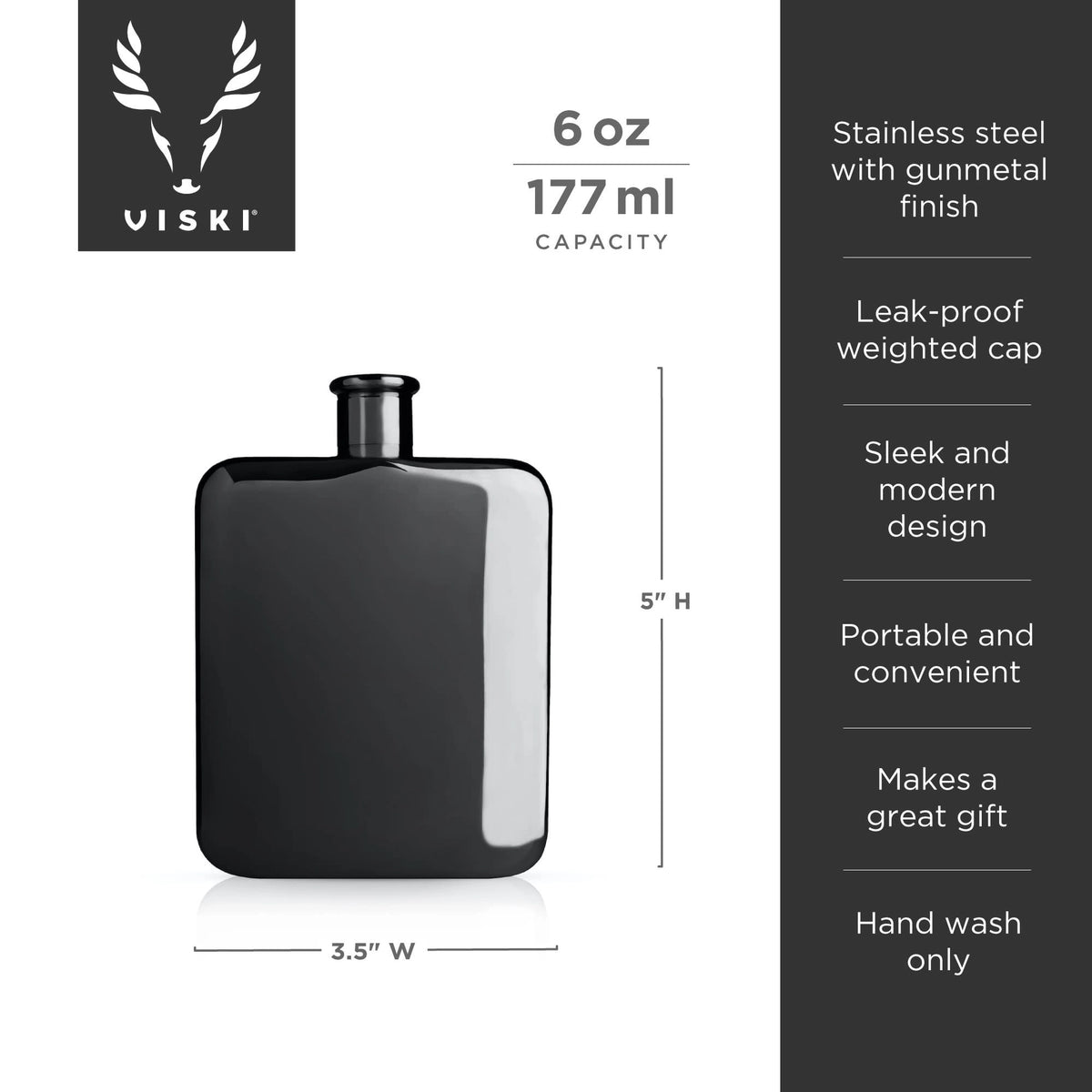 Warren Gunmetal Flask