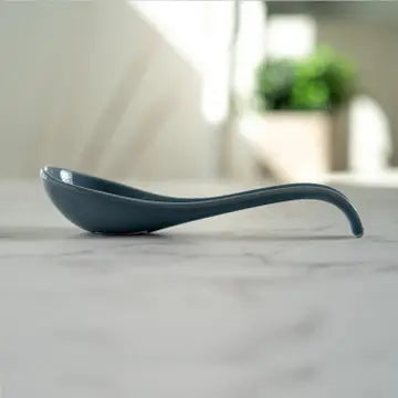Blue 5.9"L Porcelain Soup Spoon