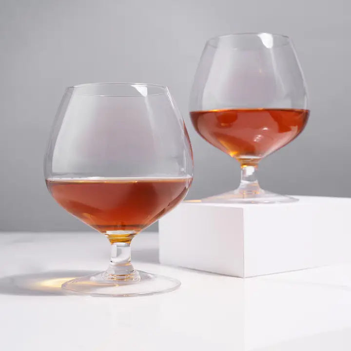 S/2 Raye Crystal Brandy Glasses