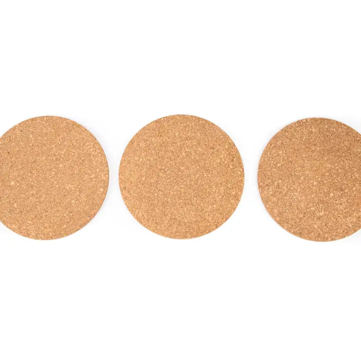 S/3 7.25" Cork Trivets