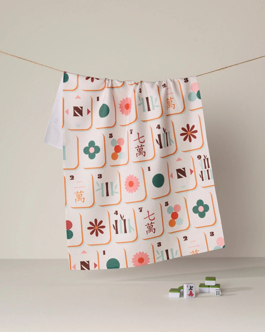 Cypress Tile Toss Mahjong Tea Towel