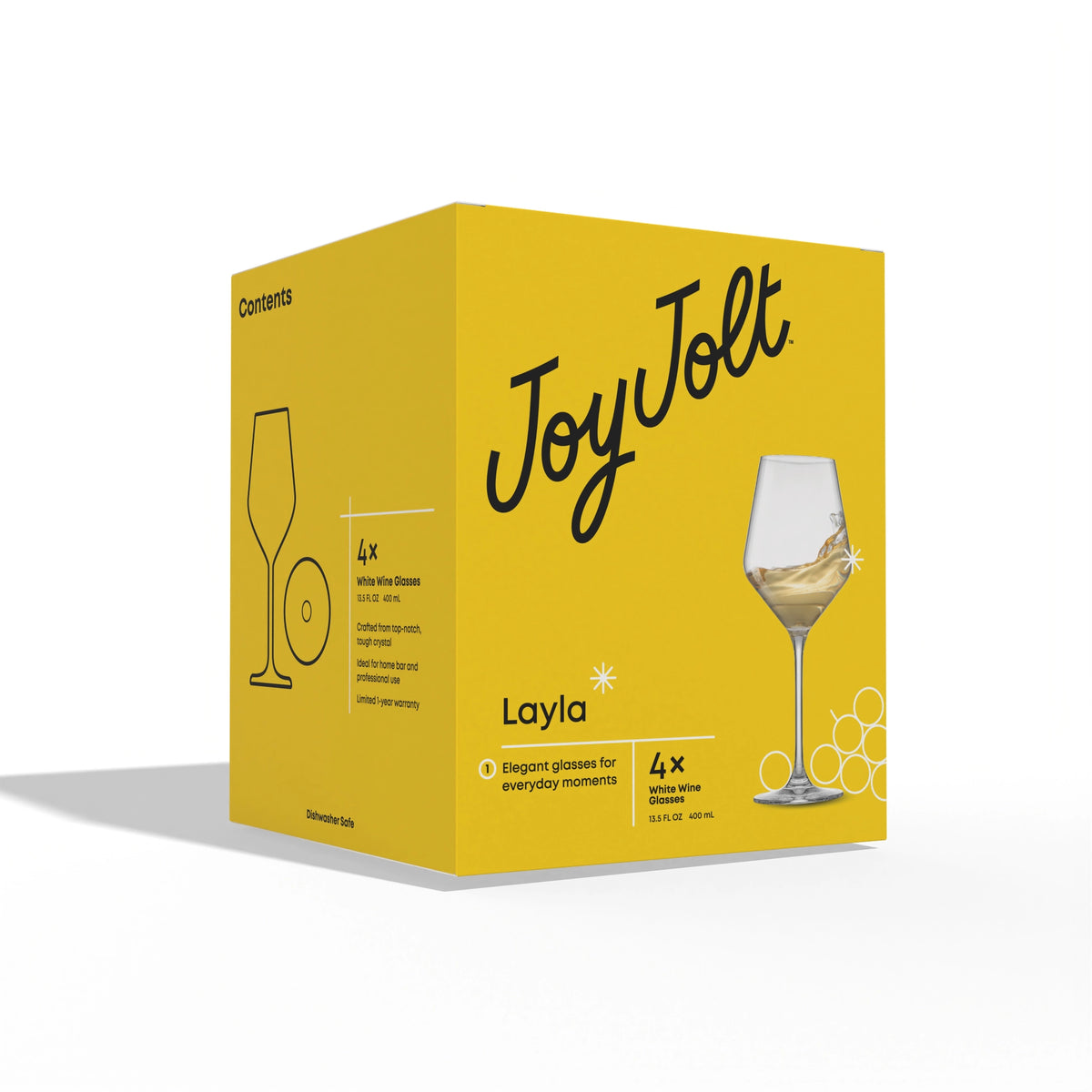 S/4 Layla Stemmed White Wine Glasses