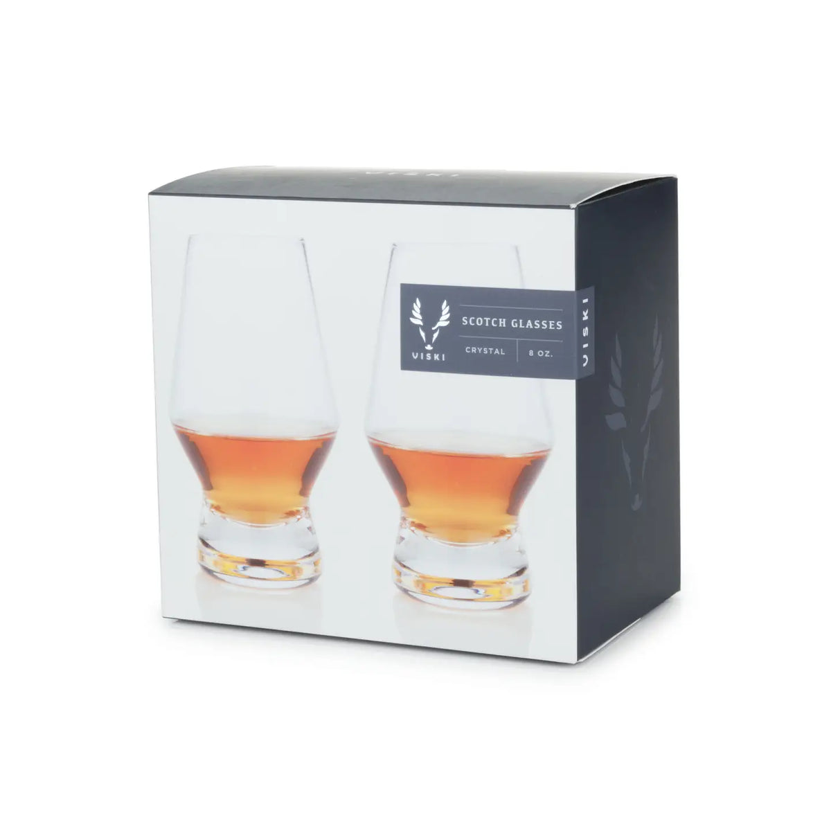 S/2 Raye Footed Crystal Scotch Glasses