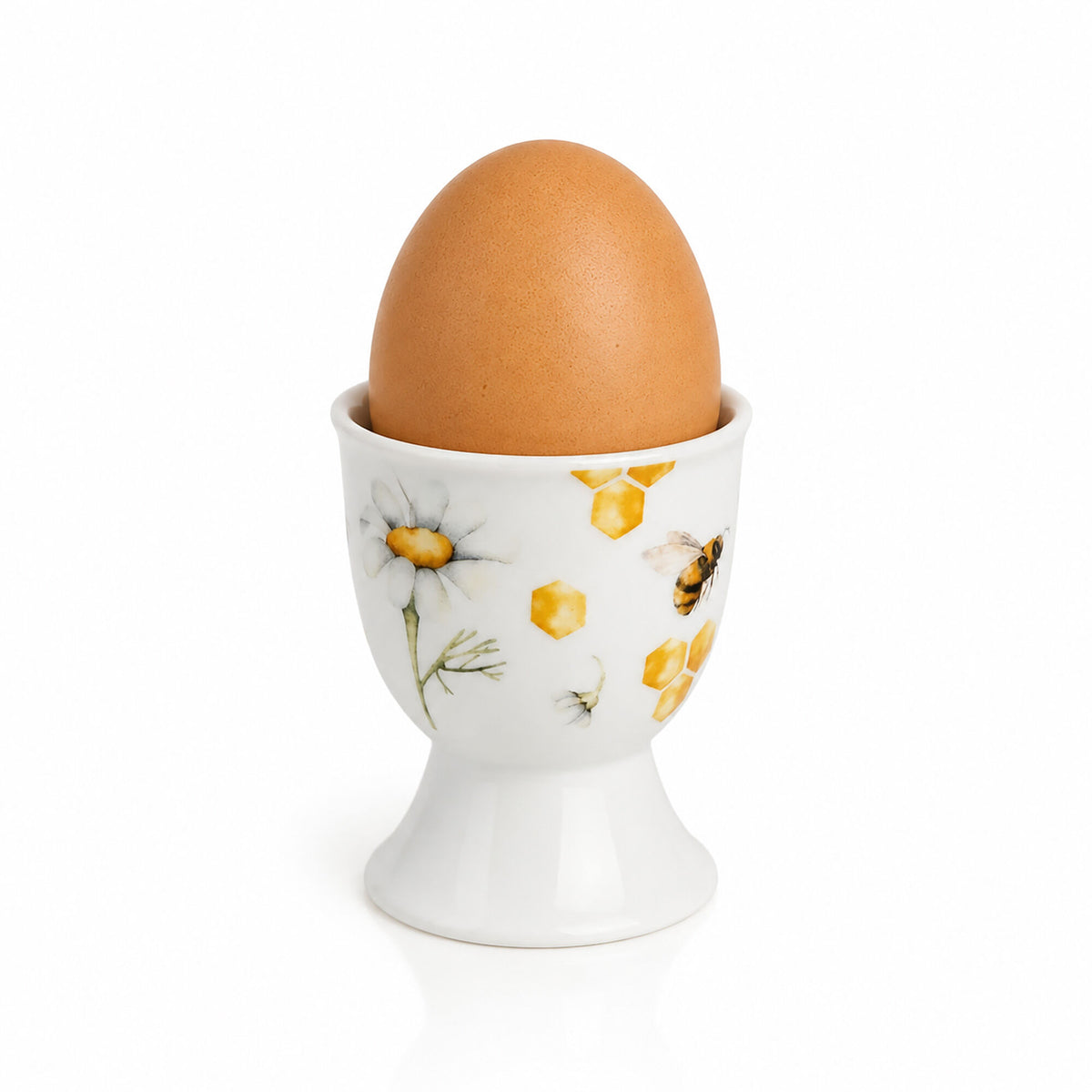 Tea and Honey Porcelain Egg Cup, Individual