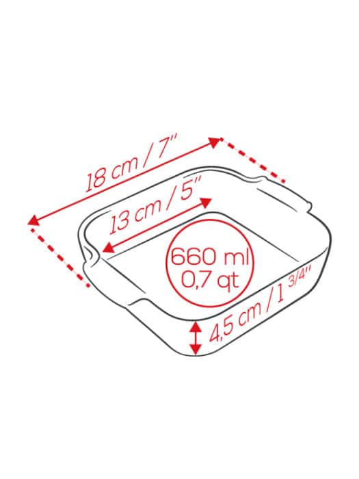 7" Square Ecru Ceramic Baking Dish