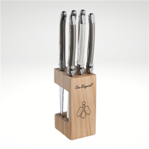 "Tradition" 6pc Steak Knife/Slotted Block Set