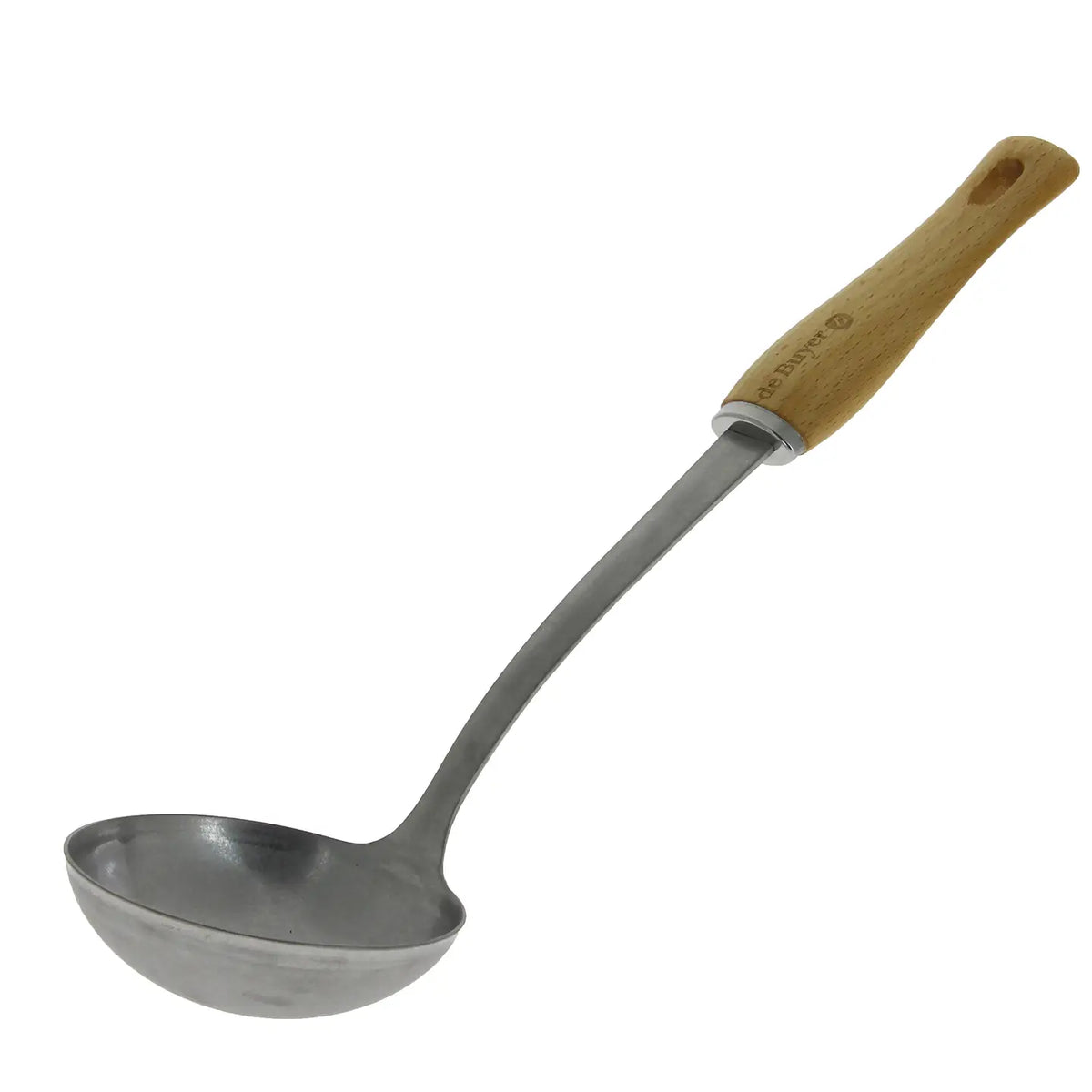 B Bois Ladle Stainless Wood 13.4"