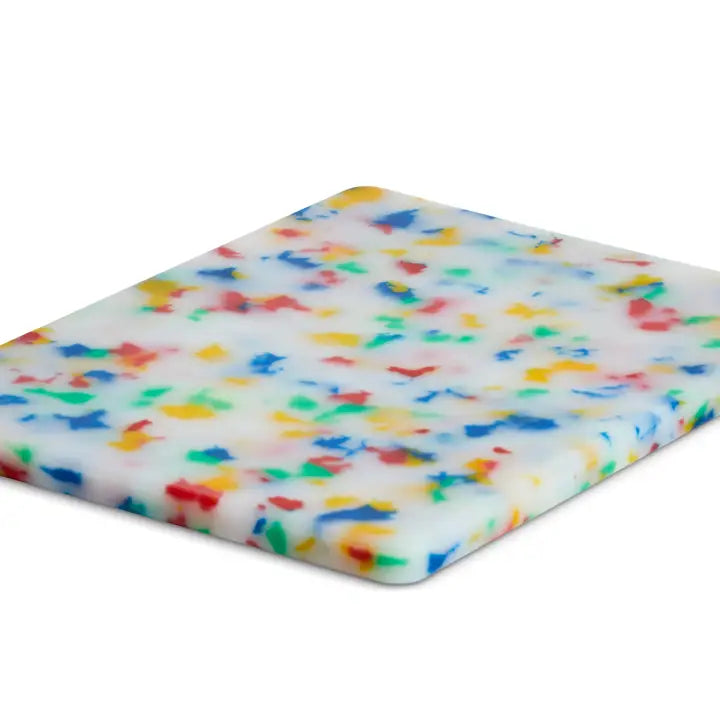 Confetti White Recycled Cutting Board 6"x8" XS