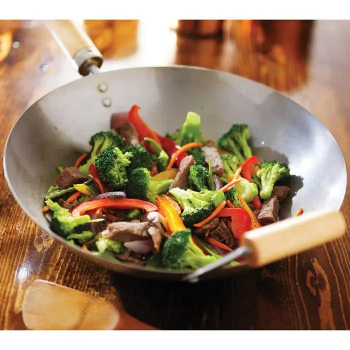 Helen's Wok 13.5" w/lid Carbon Steel