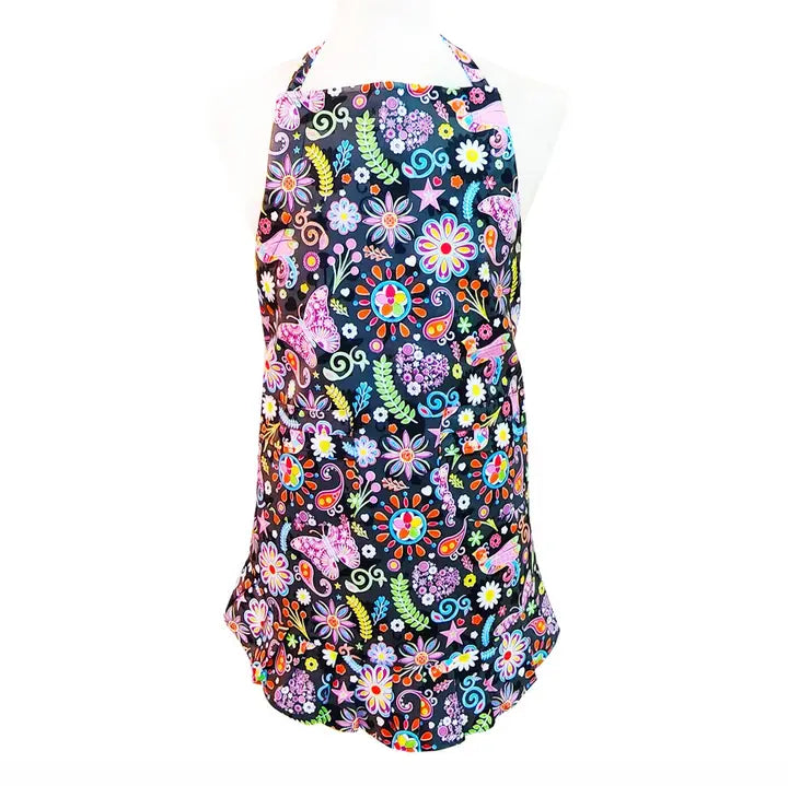 Pop Floral Ruffle Apron