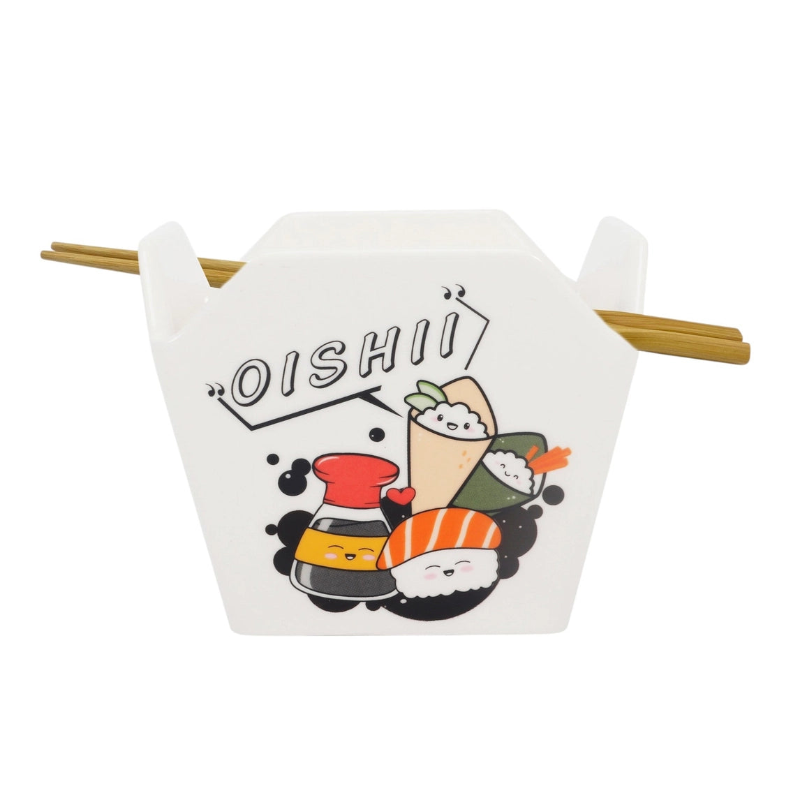 Oishii 16oz Takeout Box & Chopsticks Set