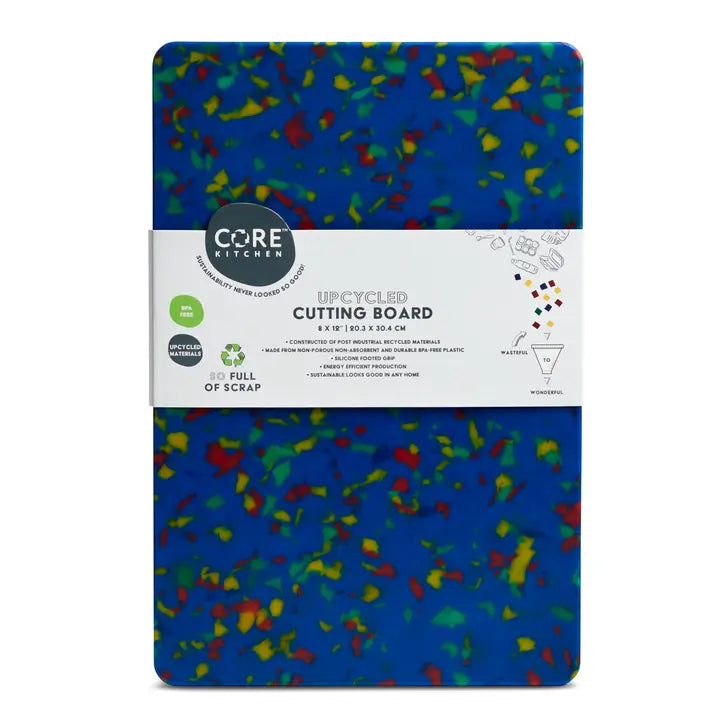 Confetti Blue Recycled Cutting Board 8"x12"