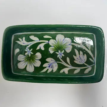 Soap Dish Rectangular Zinnia Green