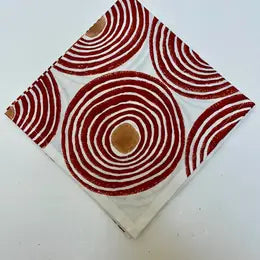 Napkin Circles Red Orange