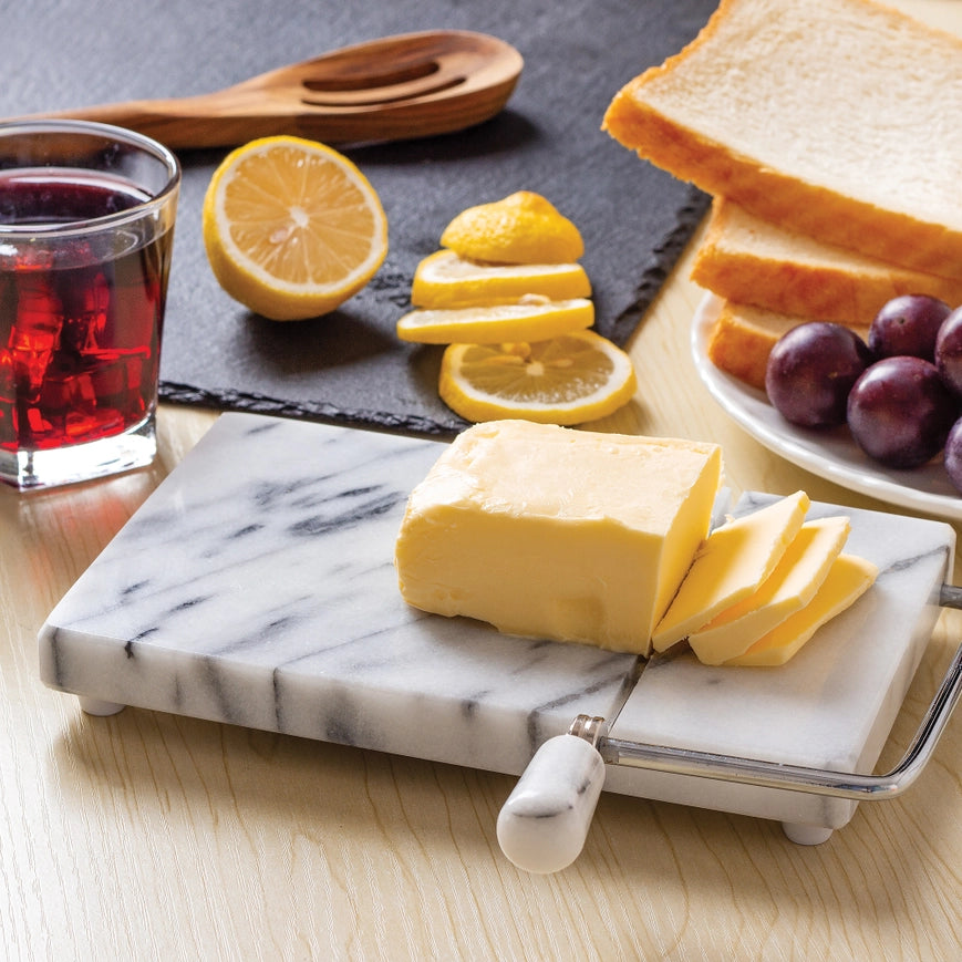 Marble Cheese Slicer White 8”x5”
