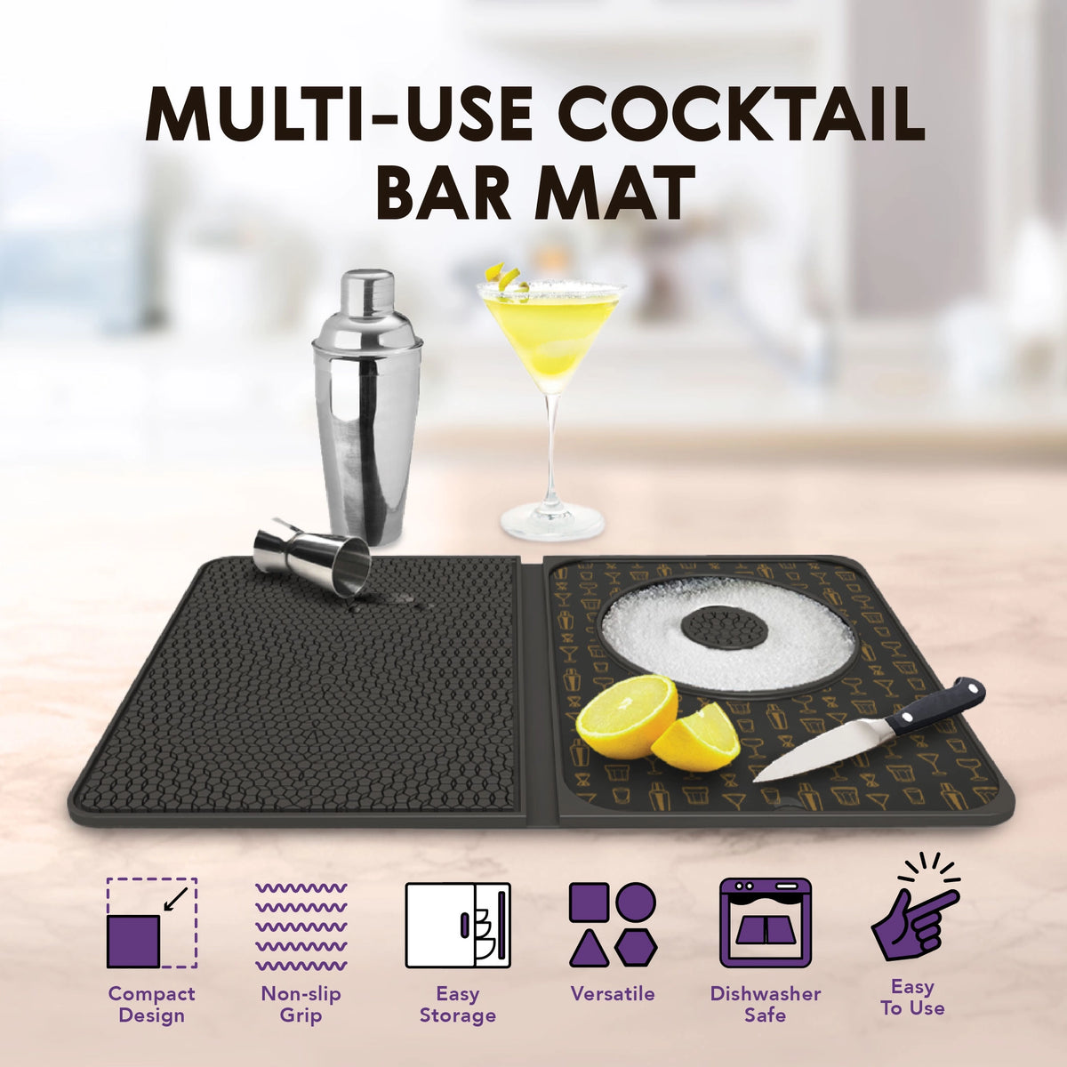 Multi-Use Cocktail Mat / Board