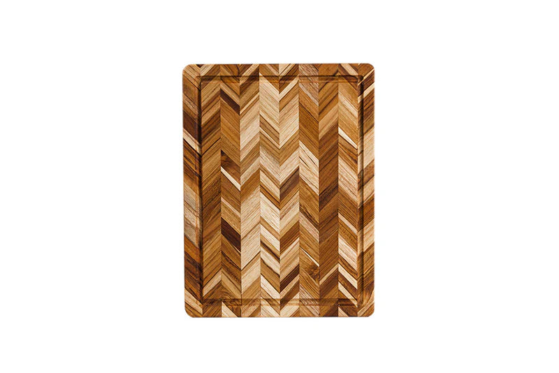 Herringbone 18x14 Cutting Board w/Hand Grip and Juice Canal