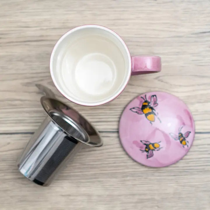 Spring Honeybee 15oz Tea Infuser Mug