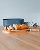 Slate 4-in-1 Bread Box with Cutting Board, Knife, and Cotton Bag